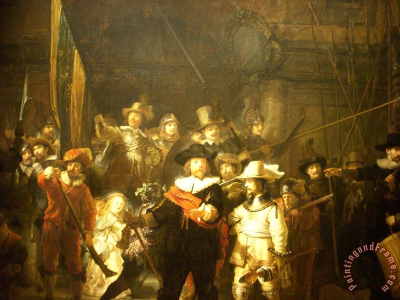 The Night Watch painting - Rembrandt The Night Watch Art Print