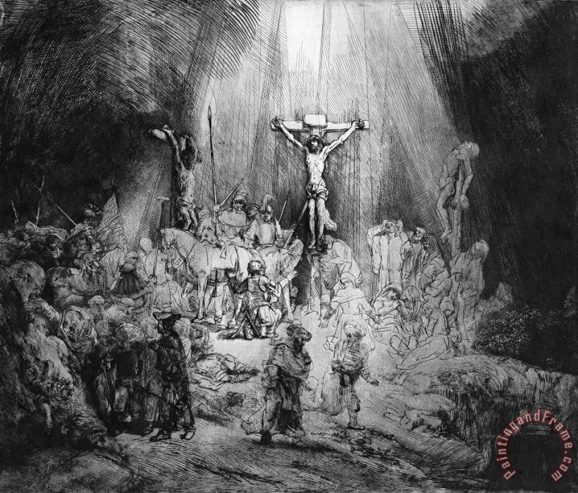 Rembrandt The Three Crosses Art Painting