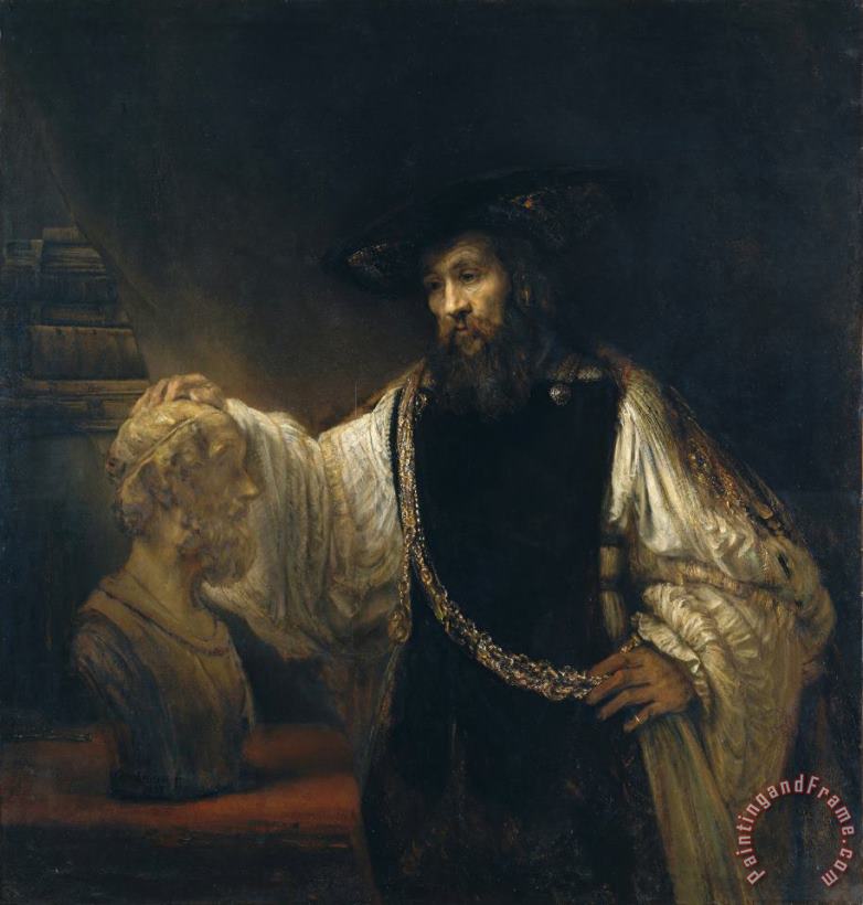 Rembrandt Harmensz van Rijn Aristotle with a Bust of Homer Art Painting