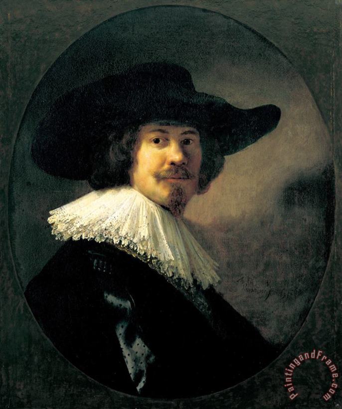 Rembrandt Harmensz van Rijn Portrait of a Man in a Broad Brimmed Hat Art Print