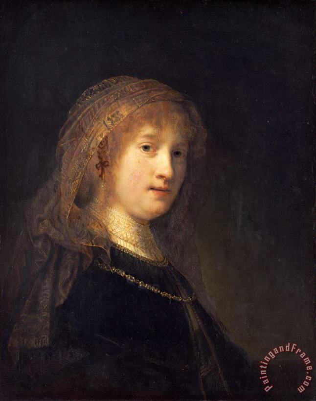 Saskia Van Uylenburgh, The Wife of The Artist painting - Rembrandt Harmensz van Rijn Saskia Van Uylenburgh, The Wife of The Artist Art Print