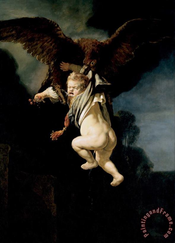 Rembrandt Harmensz van Rijn The Abduction of Ganymede 2 Art Painting
