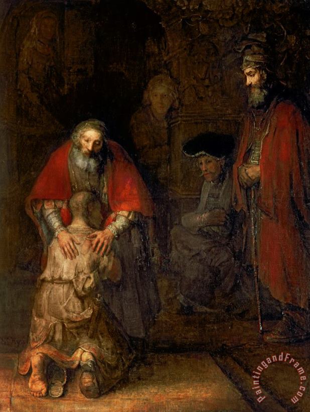 Return of the Prodigal Son painting - Rembrandt Harmenszoon van Rijn Return of the Prodigal Son Art Print
