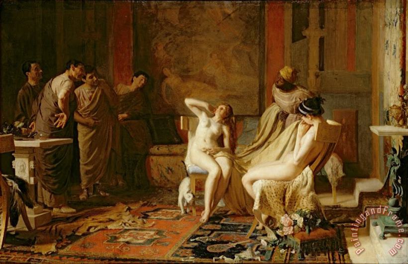 Female Slaves Presented to Octavian painting - Remy Cogghe Female Slaves Presented to Octavian Art Print