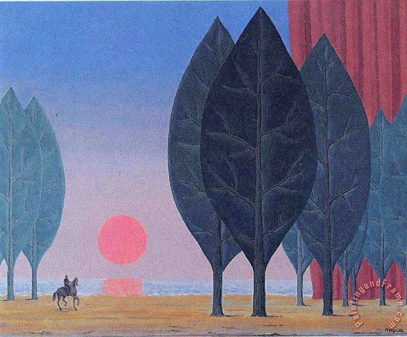 Forest of Paimpont 1963 painting - rene magritte Forest of Paimpont 1963 Art Print