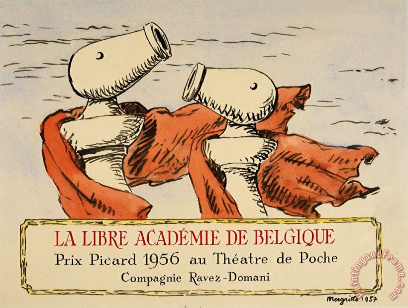 La Libre Academie De Belgique painting - rene magritte La Libre Academie De Belgique Art Print