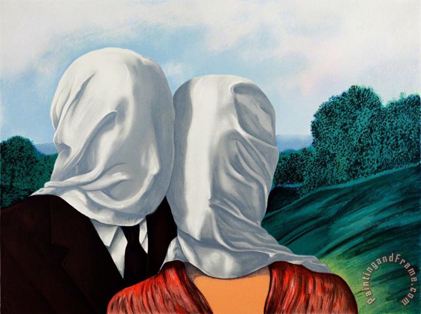 Les Amants (the Lovers), 2010 painting - rene magritte Les Amants (the Lovers), 2010 Art Print