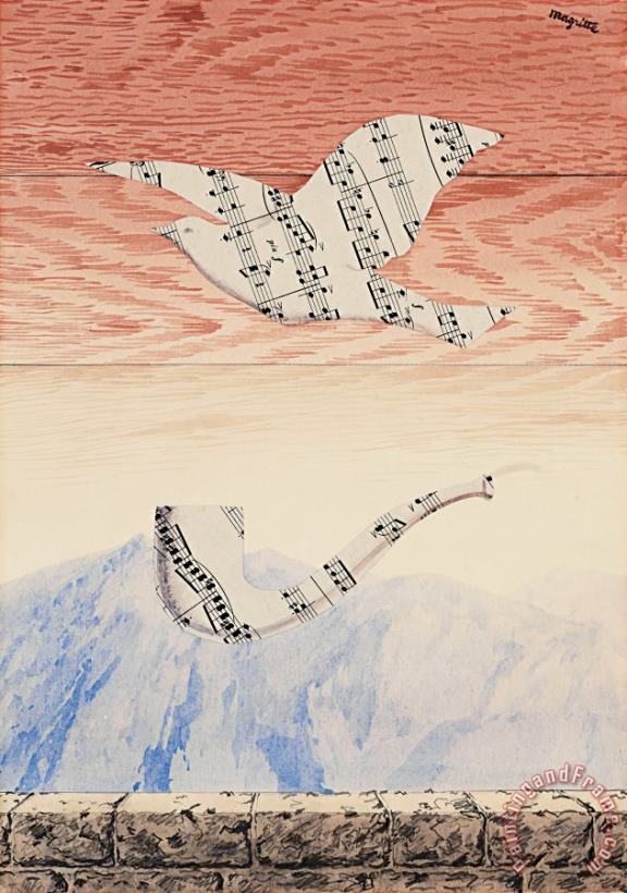Moments Musicaux, 1961 painting - rene magritte Moments Musicaux, 1961 Art Print