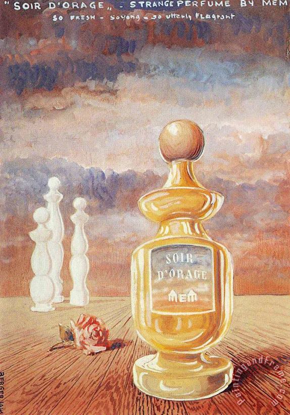 rene magritte Soir D Orage Strange Perfume by Mem Art Painting
