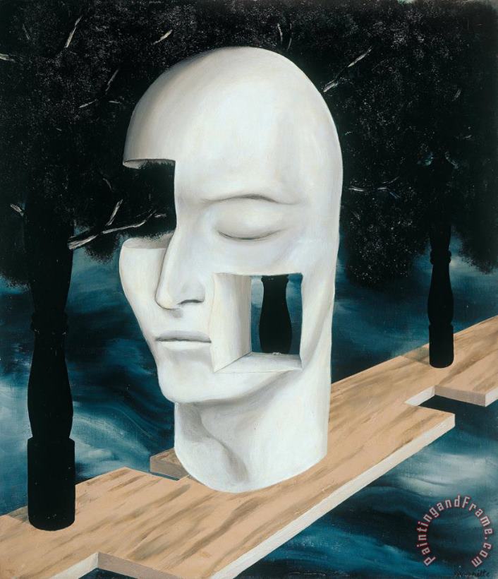 The Face of Genius, 1926 painting - rene magritte The Face of Genius, 1926 Art Print
