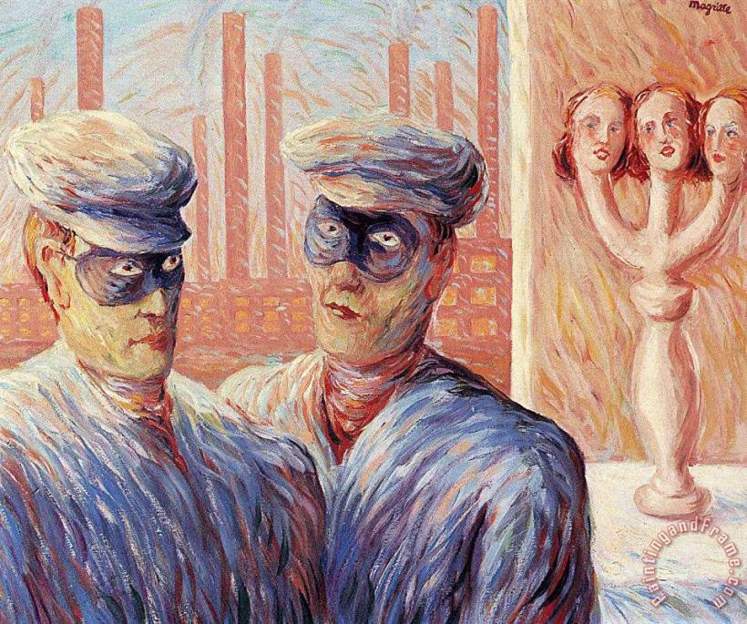 The Intelligence 1946 painting - rene magritte The Intelligence 1946 Art Print