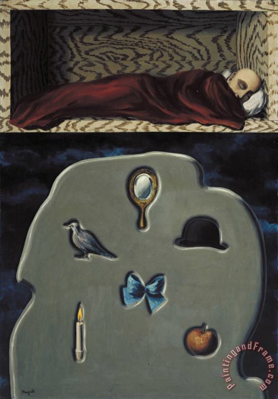 rene magritte The Reckless Sleeper, 1928 Art Painting