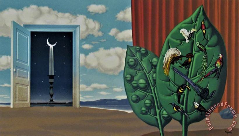 rene magritte Une Porte S'ouvre Sur La Nuit Veloutee, From Les Enfants Trouves., 1953 Art Print
