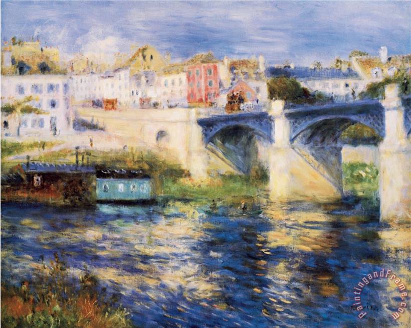 Bridge Over River painting - Renoir Bridge Over River Art Print