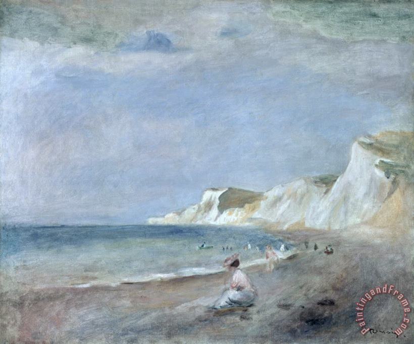 The Beach at Varangeville painting - Renoir The Beach at Varangeville Art Print