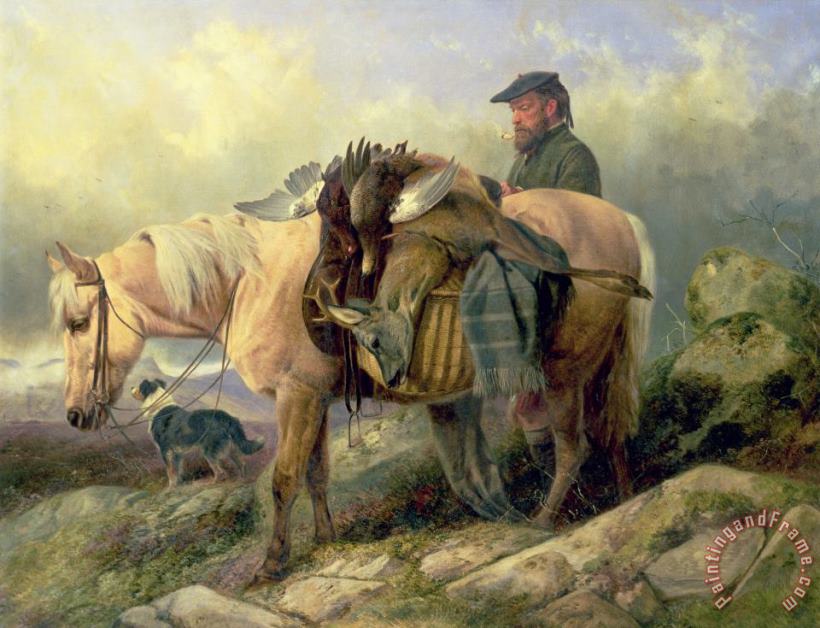 Returning from the Hill painting - Richard Ansdell Returning from the Hill Art Print