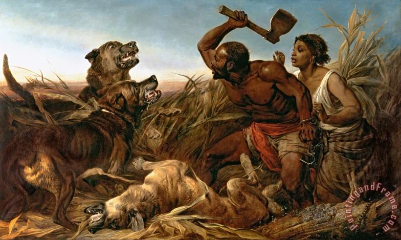 Richard Ansdell The Hunted Slaves Art Painting