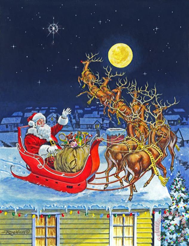Richard De Wolfe Merry Christmas To All Art Print
