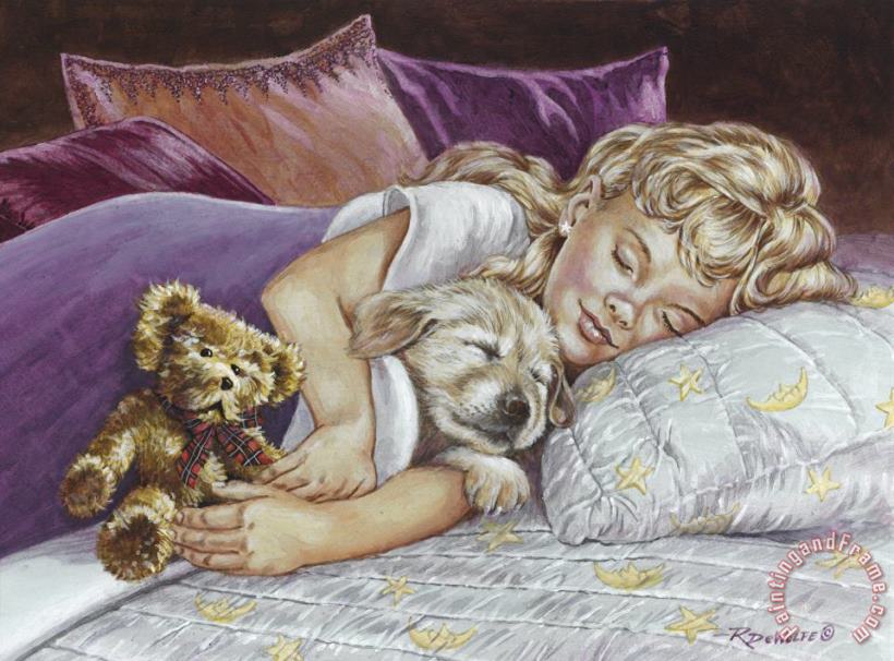 Richard De Wolfe Puppy Love Art Painting