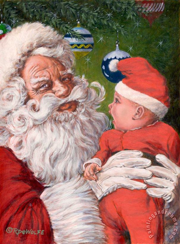 Richard De Wolfe Santas Little Helper Art Print