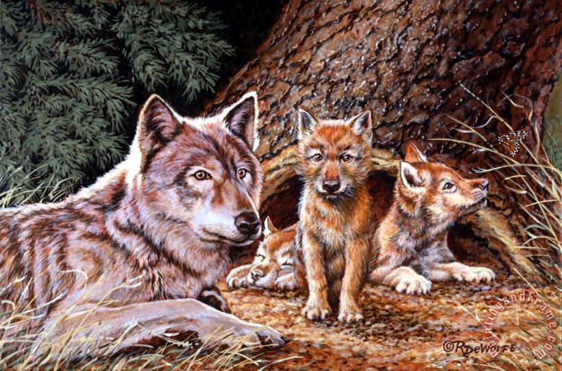 Wolf Den painting - Richard De Wolfe Wolf Den Art Print