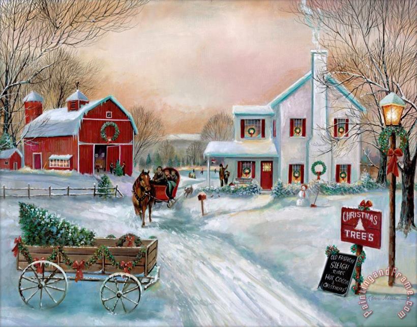Christmas Tree Farm painting - Richard Macneil Christmas Tree Farm Art Print