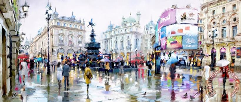 Piccadilly Circus painting - Richard Macneil Piccadilly Circus Art Print