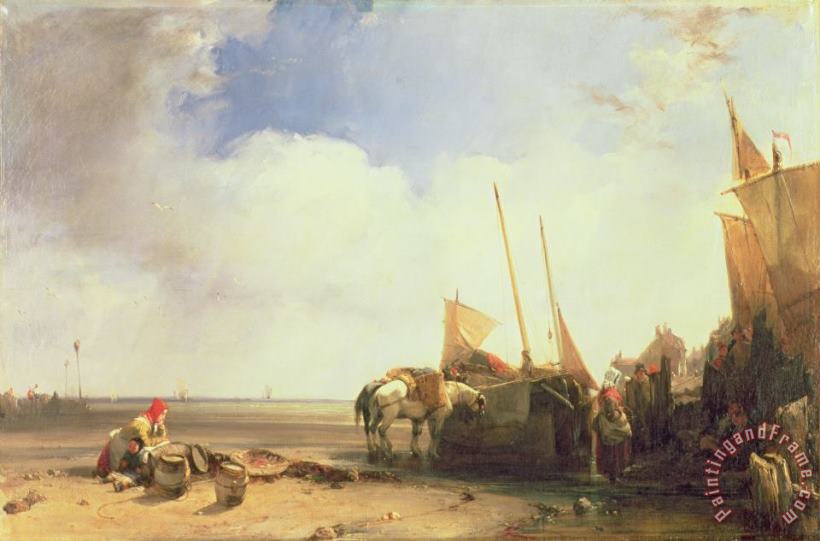 Coastal Scene in Picardy painting - Richard Parkes Bonington Coastal Scene in Picardy Art Print