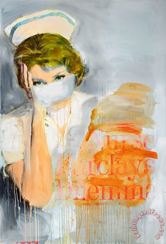 Nurse Barclay's Dilemma, 2002 painting - Richard Prince Nurse Barclay's Dilemma, 2002 Art Print