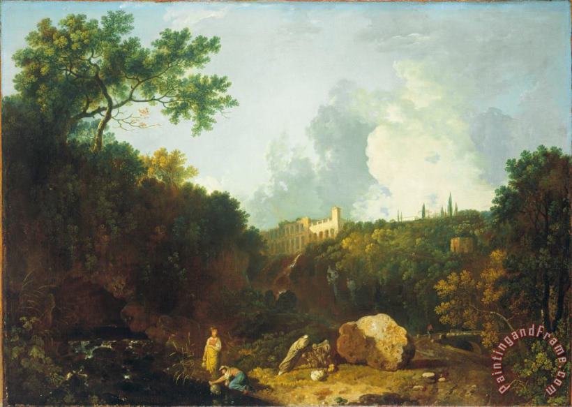Richard Wilson Distant View of Maecenas' Villa, Tivoli Art Painting