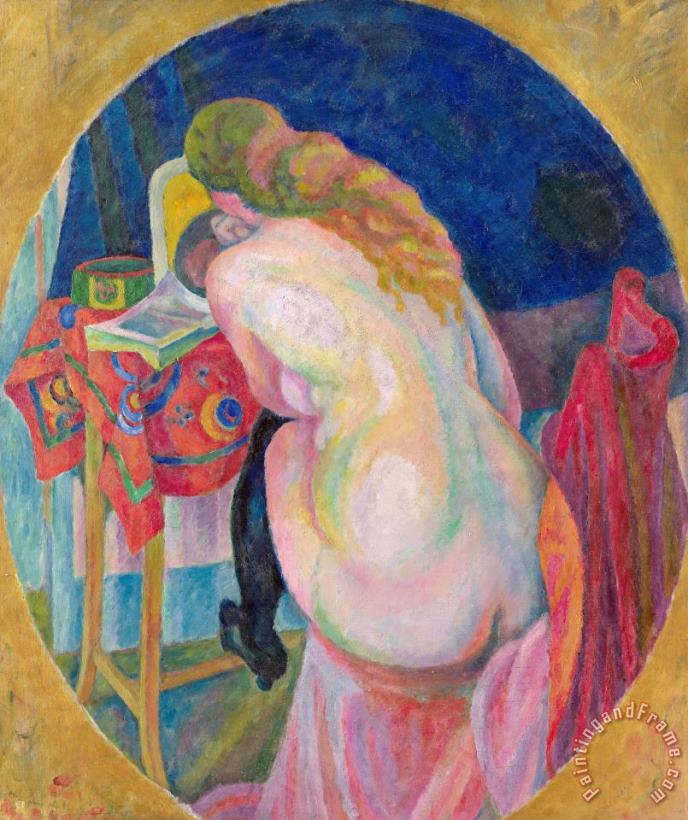 Robert Delaunay Nude Woman Reading Art Print