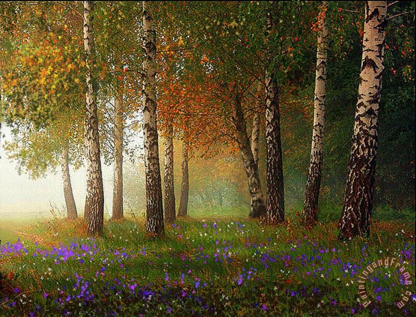 Birch Meadow painting - Robert Foster Birch Meadow Art Print