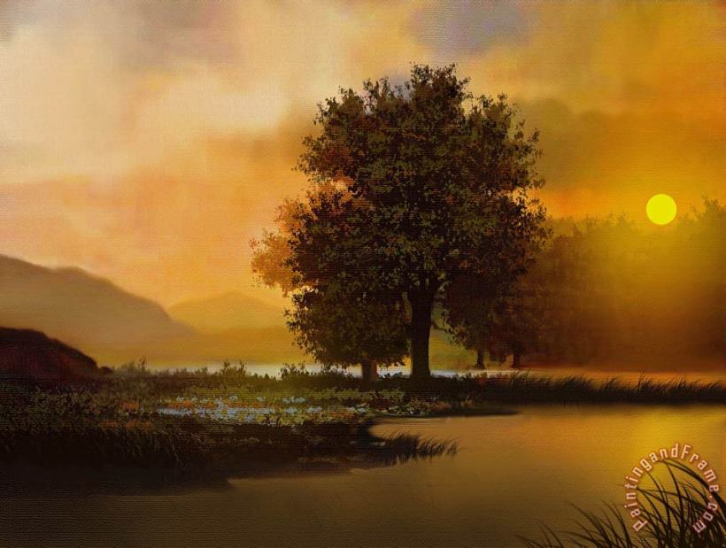 River Tree painting - Robert Foster River Tree Art Print