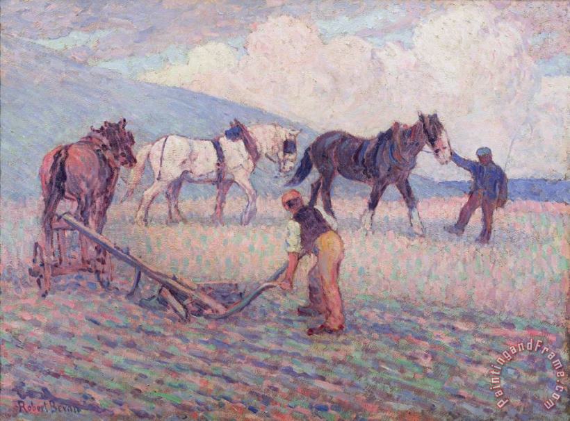 Robert Polhill Bevan The Turn - Rice Plough Art Painting
