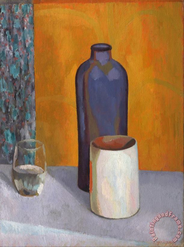 Still Life with Blue Bottle painting - Roger Fry Still Life with Blue Bottle Art Print