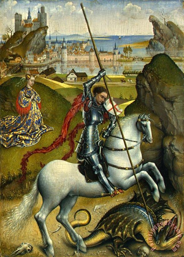 Roger van der Weyden Saint George And The Dragon Art Painting