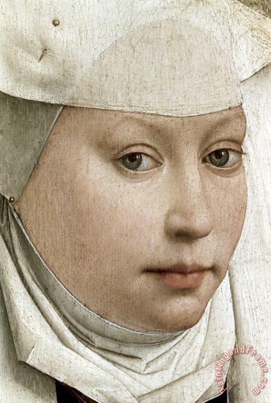 Rogier van der Weyden Detail of Portrait of a Young Woman Art Print