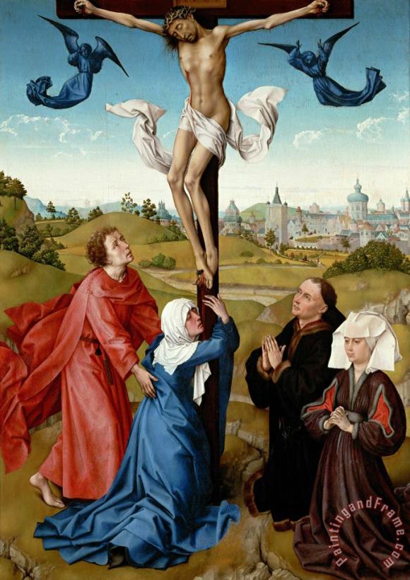 The Crucifixion painting - Rogier van der Weyden The Crucifixion Art Print