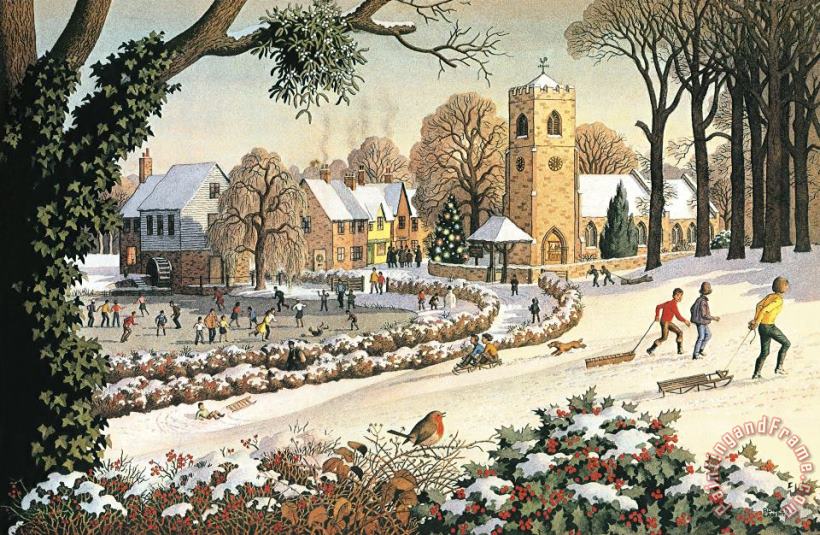 Ronald Lampitt Focus On Christmas Time Art Painting