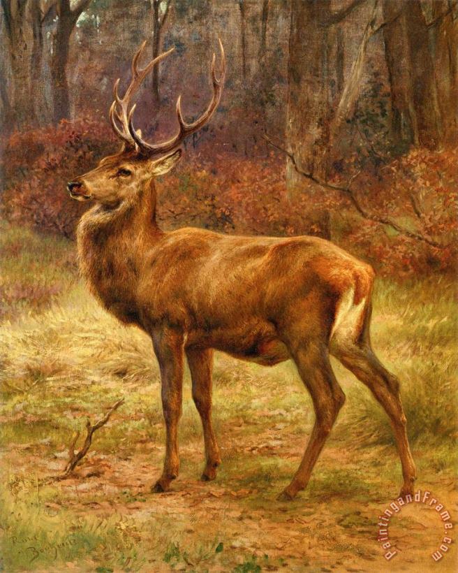Stag in an Autumn Landscape painting - Rosa Bonheur Stag in an Autumn Landscape Art Print