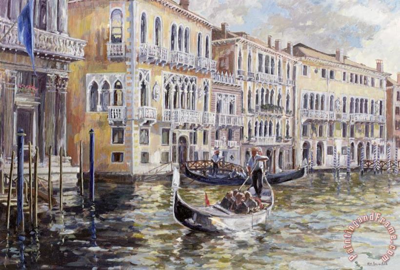 The Grand Canal In The Late Afternoon painting - Rosemary Lowndes The Grand Canal In The Late Afternoon Art Print