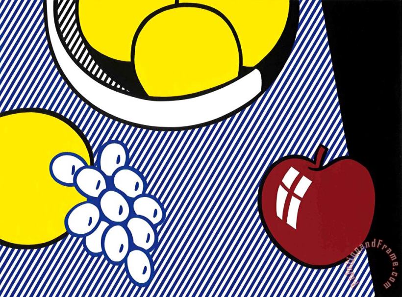 Apples, Grapes, Grapefruit, 1974 painting - Roy Lichtenstein Apples, Grapes, Grapefruit, 1974 Art Print