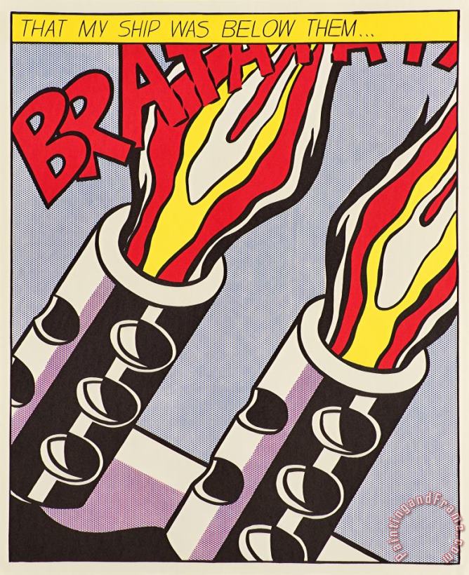 Roy Lichtenstein As I Opened Fire Panel 3 of 3, 2000 Art Print