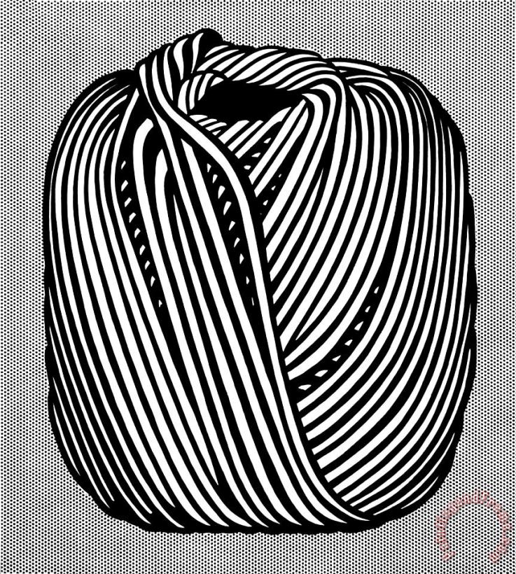 Ball of Twine 1963 painting - Roy Lichtenstein Ball of Twine 1963 Art Print