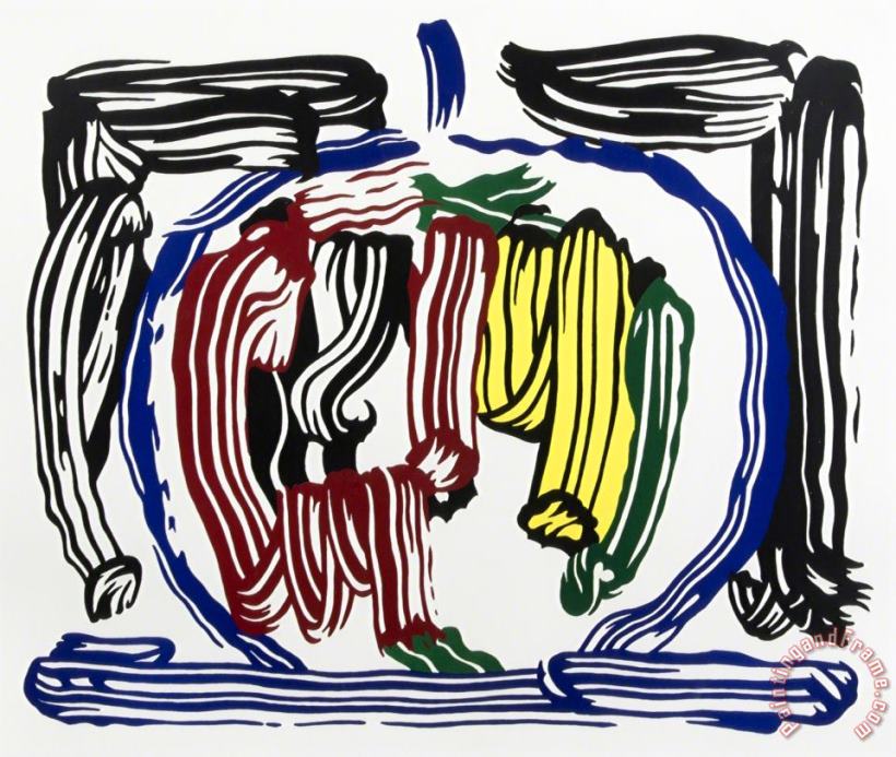 Roy Lichtenstein Brushstroke Apple, 1983 Art Print