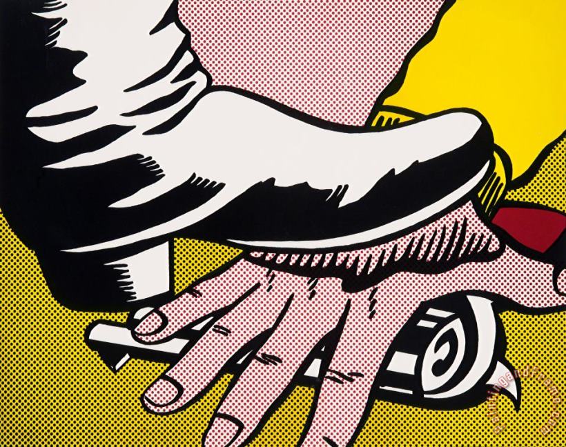 Foot And Hand, 1964 painting - Roy Lichtenstein Foot And Hand, 1964 Art Print