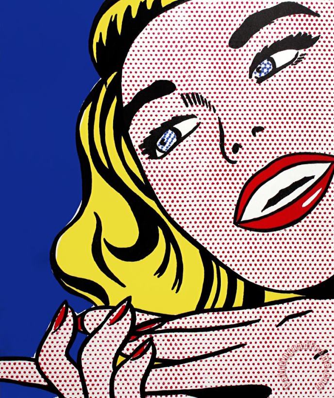 Girl From One Cent Life, 1964 painting - Roy Lichtenstein Girl From One Cent Life, 1964 Art Print