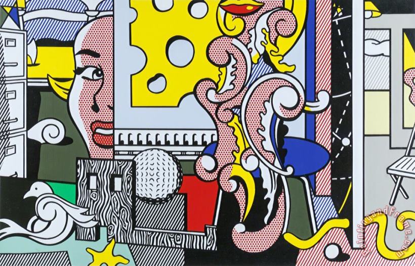 Roy Lichtenstein Go for Baroque Guggenheim Museum Exhibition Poster, 1993 Art Painting