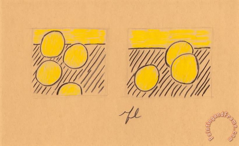 Roy Lichtenstein Grapefruit Diptych, 1972 Art Print