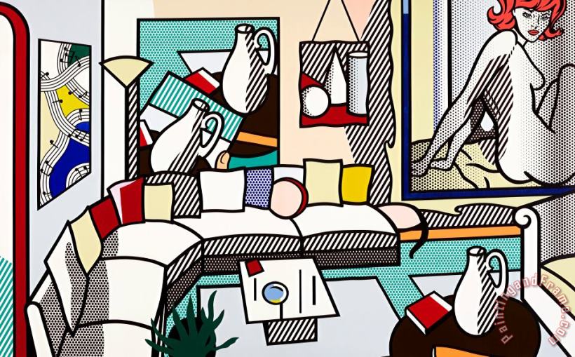 Interior Perfect Pitcher, 1994 painting - Roy Lichtenstein Interior Perfect Pitcher, 1994 Art Print